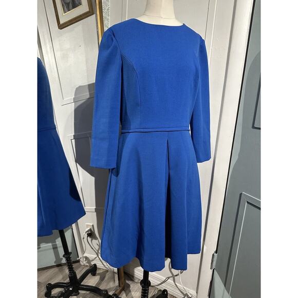Eliza J Royal Cobalt Blue Fit & Flare Dress Size 8 - Picture 4 of 9